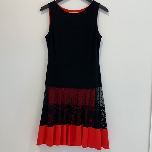 Joseph Ribkoff Dresses & Skirts - Joseph Ribkoff Red and Black lace dress